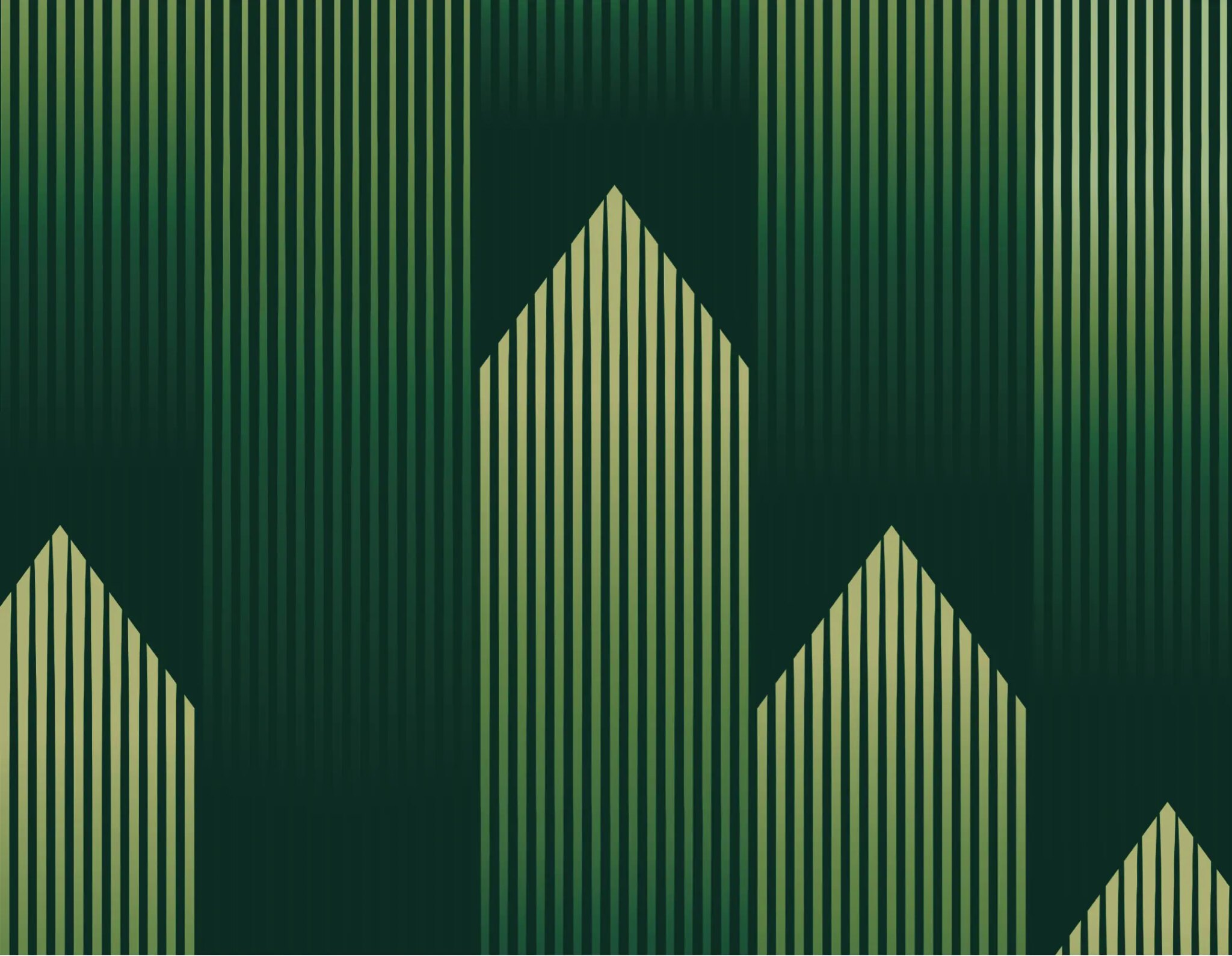 Green vertical striped abstract geometric pattern.